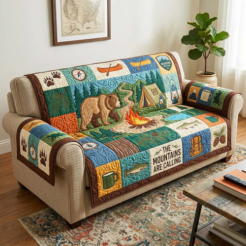 Bear Camp Quilted Sofa Cover GFTOQM4743