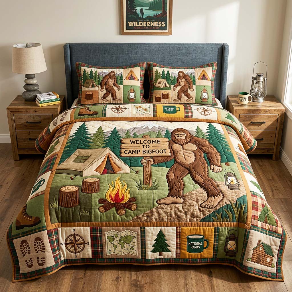Camp Welcome 3-Piece Quilted Bedding Set GFTOQM4745