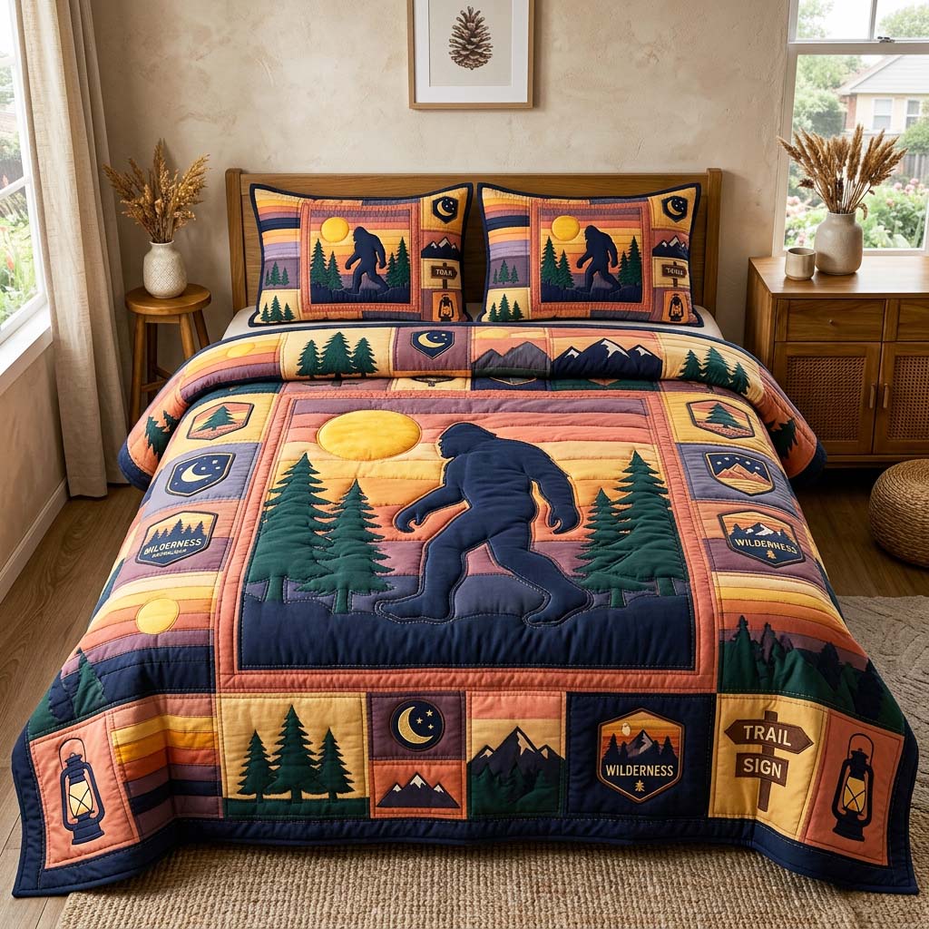 Sunset Silhouette 3-Piece Quilted Bedding Set GFTOQM4751