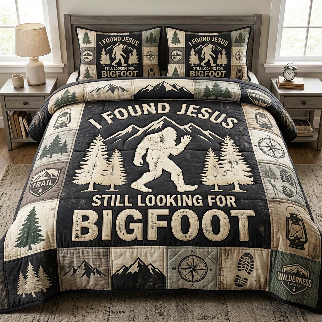 Faith Hunt 3-Piece Quilted Bedding Set GFTOQM4753