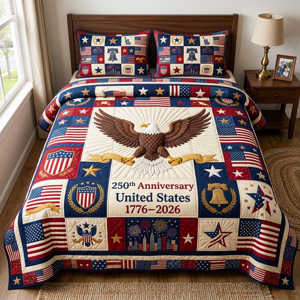 Eagle Victory 3-Piece Quilted Bedding Set GFTOQM4818