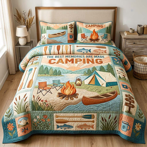 Lakeside Memories 3-Piece Quilted Bedding Set GFTOQM4823