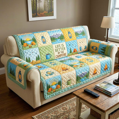 Lakeside Glow Quilted Sofa Cover GFTOQM4861