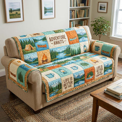 Adventure Trails Quilted Sofa Cover GFTOQM4864