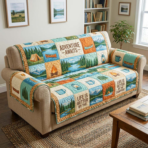 Adventure Trails Quilted Sofa Cover GFTOQM4864