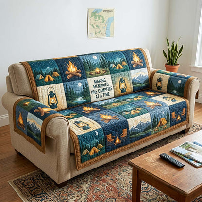 Midnight Campfire Quilted Sofa Cover GFTOQM4865