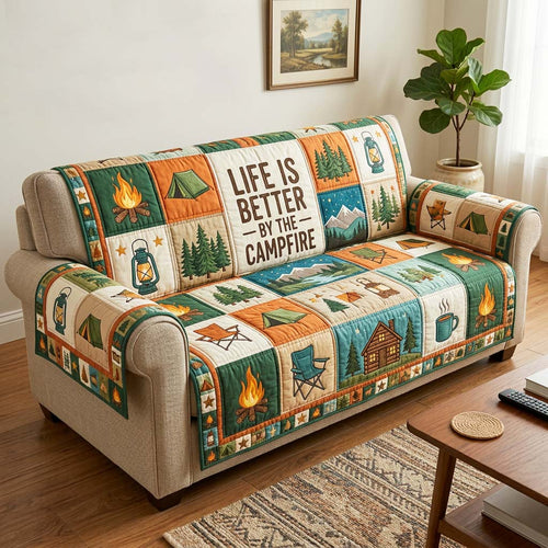 Forest Escape Quilted Sofa Cover GFTOQM4866
