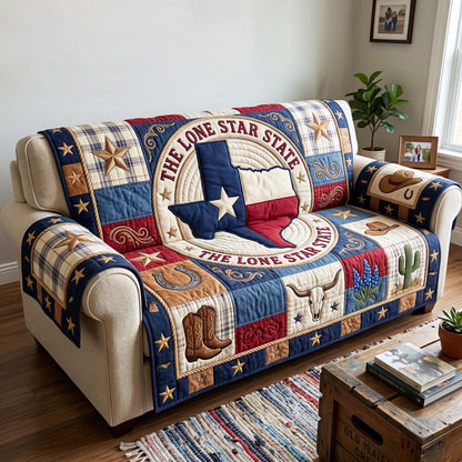 Lone Star Pride Quilted Sofa Cover GFTOQM4877