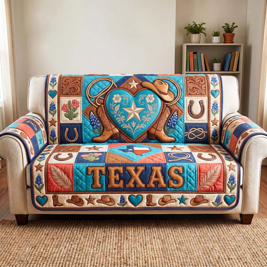 Cowgirl Heart Quilted Sofa Cover GFTOQM4880