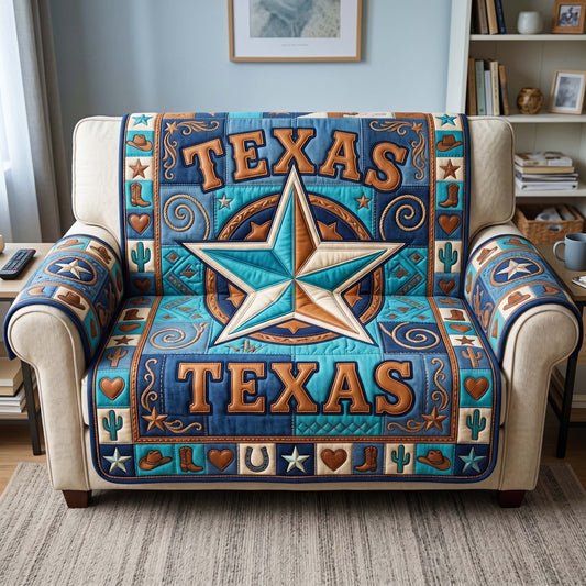 Texas Star Quilted Sofa Cover GFTOQM4881