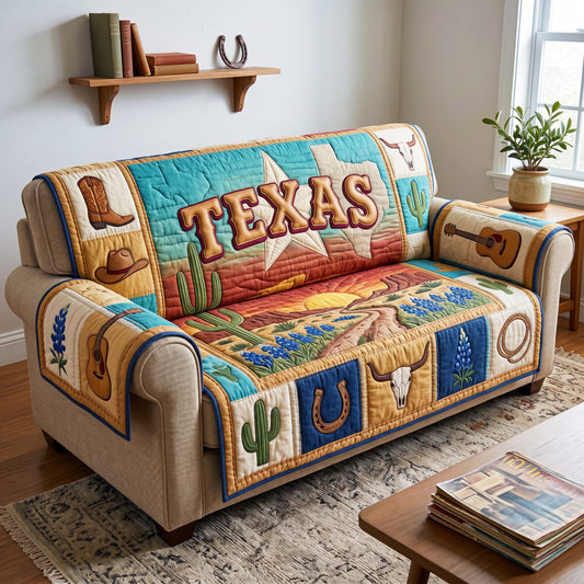 Desert Sunset Quilted Sofa Cover GFTOQM4882