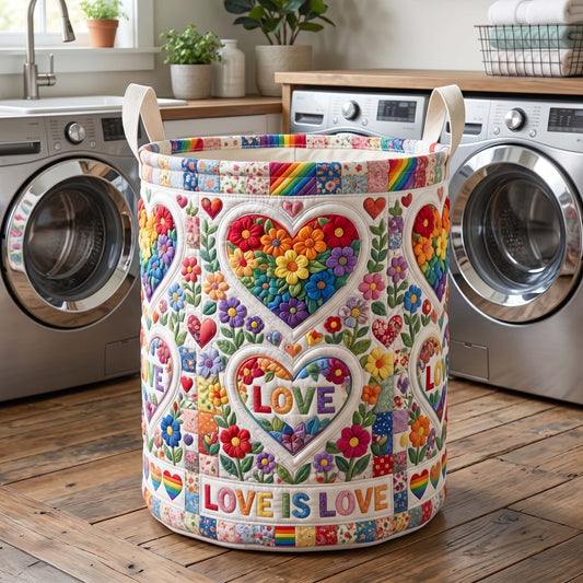Floral Unity Quilted Laundry Basket GFTOQM4883