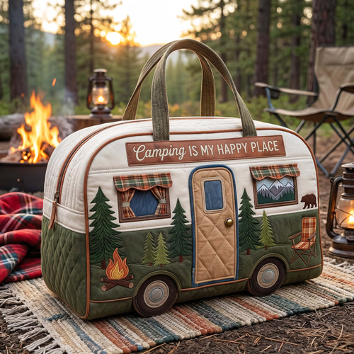 Happy Campsite Quilted Duffle Bag GFTOQM4890