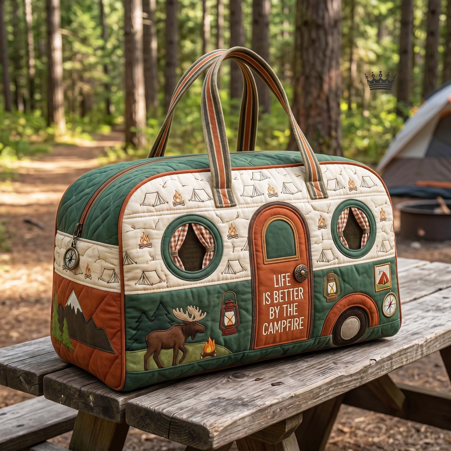 Campfire Escape Quilted Duffle Bag GFTOQM4894