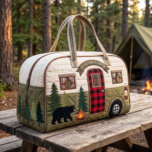 Bear Retreat Quilted Duffle Bag GFTOQM4896