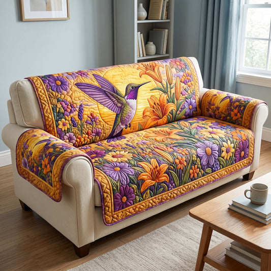 Golden Nectar Quilted Sofa Cover GFTOQM4917
