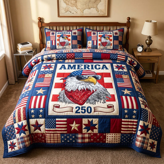 Bandana Eagle 3-Piece Quilted Bedding Set GFTOQM4922
