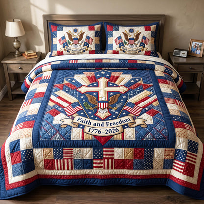Faith Banner 3-Piece Quilted Bedding Set GFTOQM4927