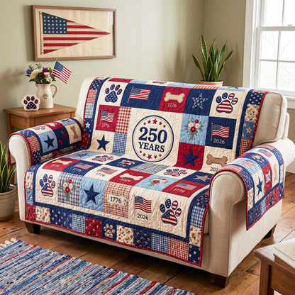 Heritage Paws Quilted Sofa Cover GFTOQM4961