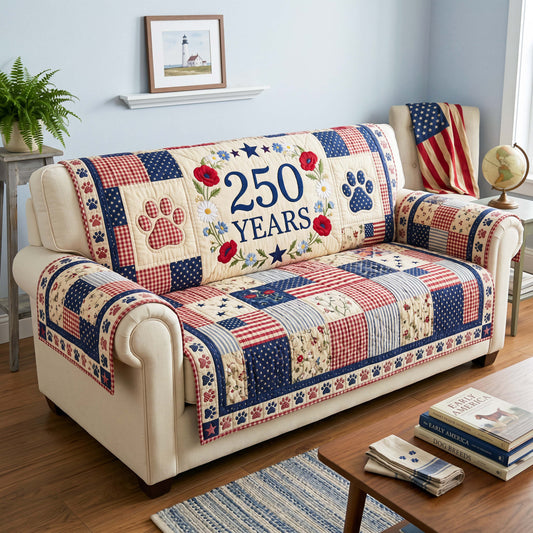 Paw Garden Quilted Sofa Cover GFTOQM4963