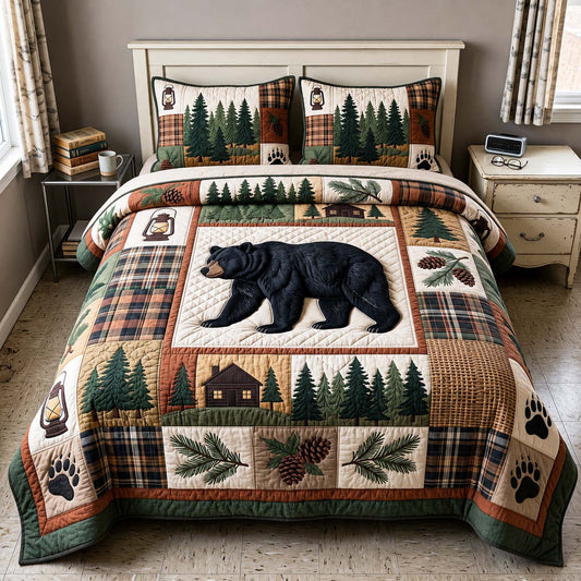 Pine Lodge 3-Piece Quilted Bedding Set GFTOQM4998