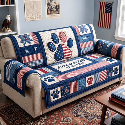 Liberty Paw Quilted Sofa Cover GFTOQM5007