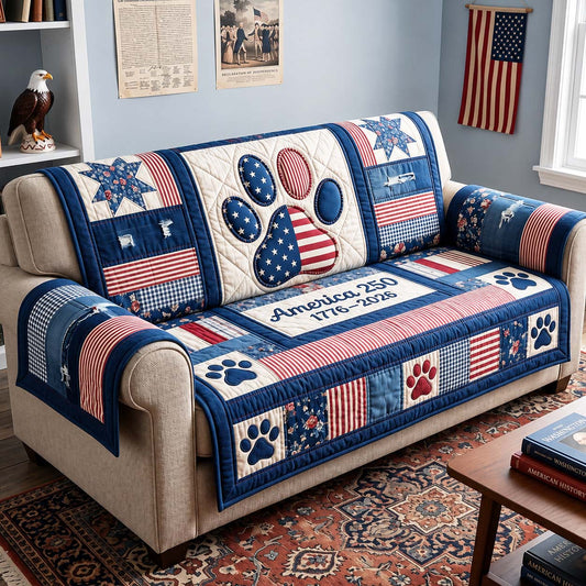 Liberty Paw Quilted Sofa Cover GFTOQM5007