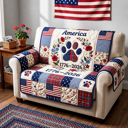Floral Freedom Quilted Sofa Cover GFTOQM5008