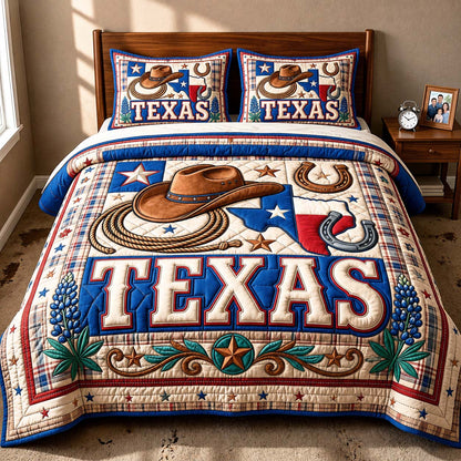 Cowboy Pride 3-Piece Quilted Bedding Set GFTOQM5032