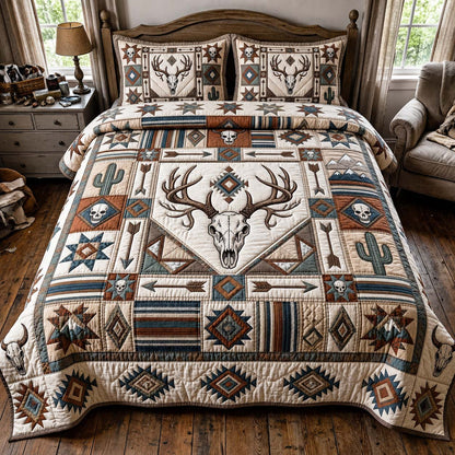 Skull Trails 3-Piece Quilted Bedding Set GFTOQM5055