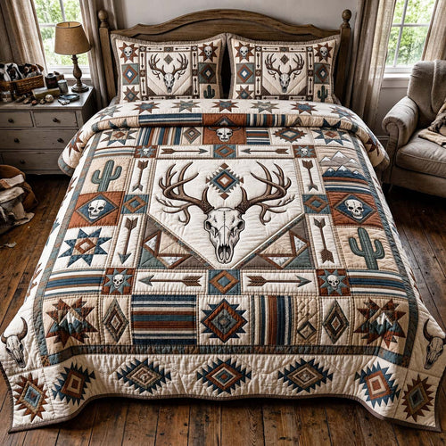 Skull Trails 3-Piece Quilted Bedding Set GFTOQM5055