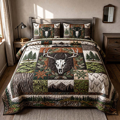Forest Crest 3-Piece Quilted Bedding Set GFTOQM5059