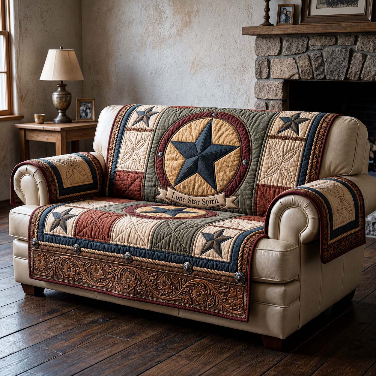 Lone Spirit Quilted Sofa Cover GFTOQM5062