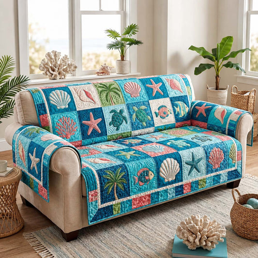 Tropical Reef Quilted Sofa Cover GFTOQM5070
