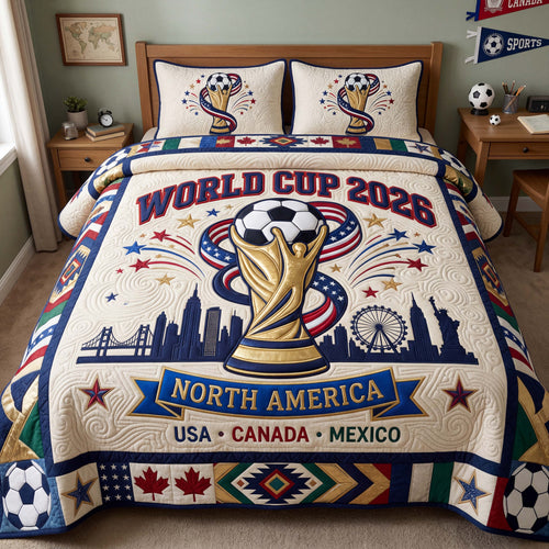 North America Glory 3-Piece Quilted Bedding Set GFTOQM5092