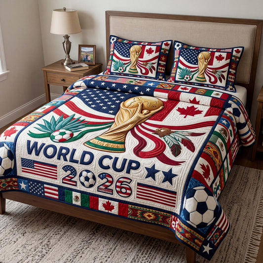 Patriot Trophy 3-Piece Quilted Bedding Set GFTOQM5096