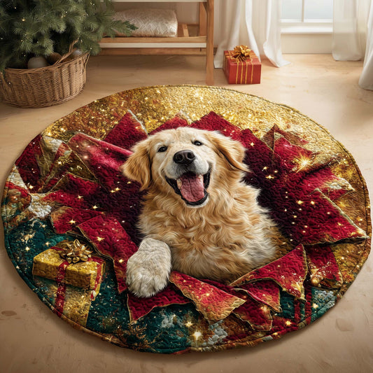 Golden Retriever Quilted Round Mat GFTOQM70
