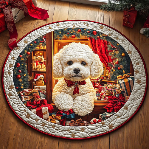 Poodle Quilted Round Mat GFTOQM81