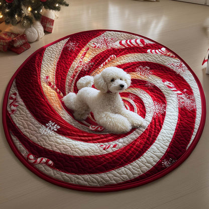 Dreamy Poodle Quilted Round Mat GFTOQM82