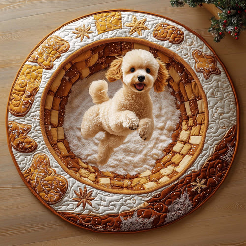 Poodle Quilted Round Mat GFTOQM86