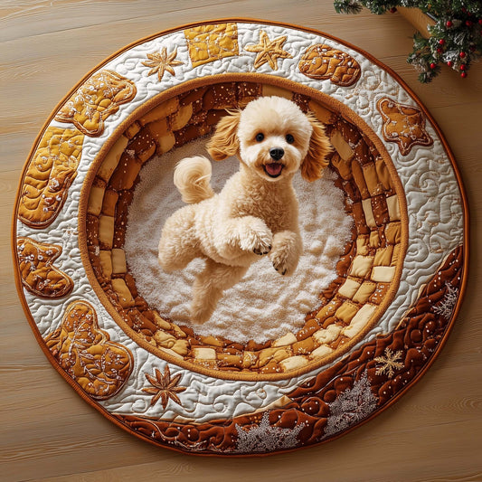 Poodle Quilted Round Mat GFTOQM86
