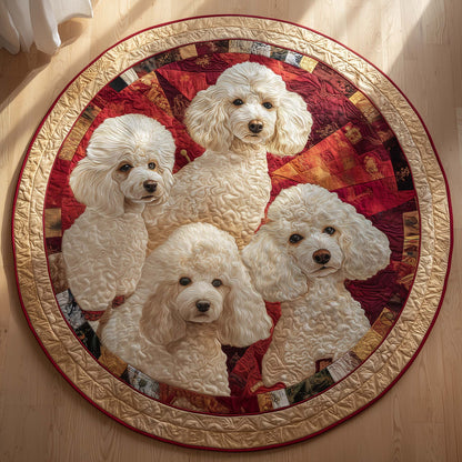 Poodle Quilted Round Mat GFTOQM88