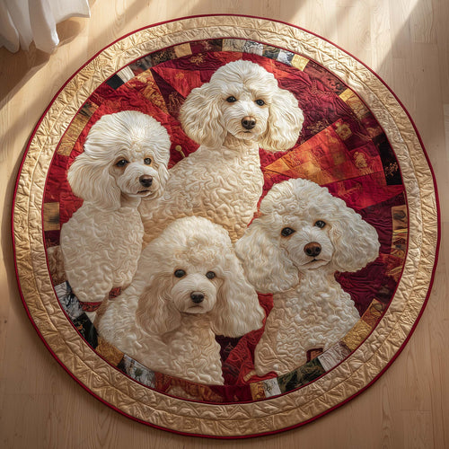 Poodle Quilted Round Mat GFTOQM88