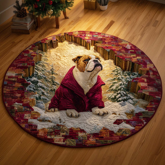 Bulldog Quilted Round Mat GFTOQM89