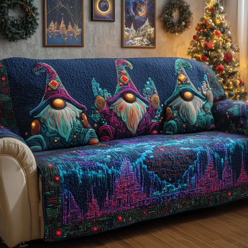 Neon Gnomes Quilted Sofa Cover GFTOQM905
