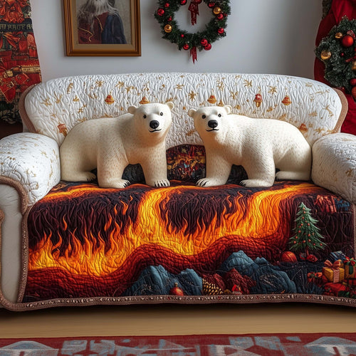 Fire Bears Quilted Sofa Cover GFTOQM914