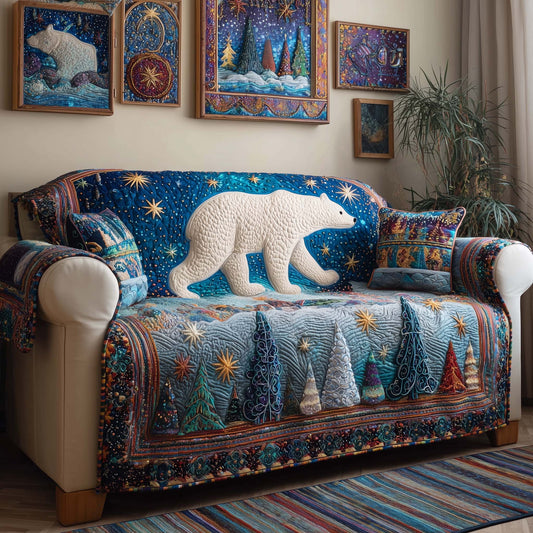 Walking Bears Quilted Sofa Cover GFTOQM916