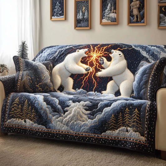 Storm Bears Quilted Sofa Cover GFTOQM918