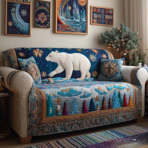 Walking Bears Quilted Sofa Cover GFTOQM920