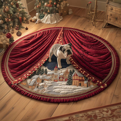 Bulldog Quilted Round Mat GFTOQM93